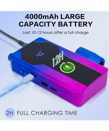 Delanie 40000 RPM Electric Nail Drill E File Rechargeable Portable with 8 Bits for Nail Polish Acrylic Gel Electric Nail File Professional Perfect Gift for Nail Lover-Blue-Violet - Buy Online on GoSupps.com