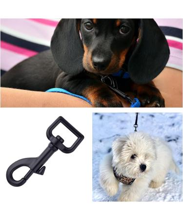 Dog Lead Clips Dog Lead Clasp Black Heavy Duty Dog Lead Snaps Hooks Swivel Snap Hooks Trigger Clip Trigger Snaps base interior width 3/4" 4pcs - Buy Online on GoSupps.com