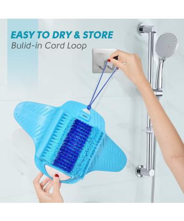 Foot Scrubber for Shower with Pumice Stone Foot Brush Foot Cleaner Foot Exfoliator with Floor Suction Cup Foot Spa Massager without Bending in Shower Dead Skin & Callus Remover - Foot Care - Buy Online on GoSupps.com