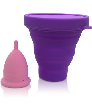 CozyCup Menstrual Cup CLASSIC - Made in Germany | Pink Size 1 (Small) - 2 Pack with Sterilization Cup - Eco-Friendly Period Solution - Buy Online on GoSupps.com