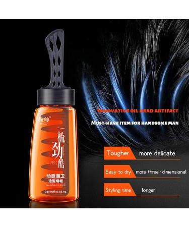 Richolyn Hair Styling Gel Oil Based Hair Styling Comb Hair Styling Cream for Men -Sculpting Paste Structured Look 2-in-1 Hair Wax Gel with Comb - Buy Online on GoSupps.com