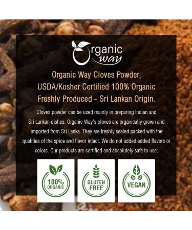 Organic Cloves Powder - Aromatic Spice from Sri Lanka | 1LB (16oz) | USDA Certified, Vegan & Gluten-Free - Buy Online on GoSupps.com