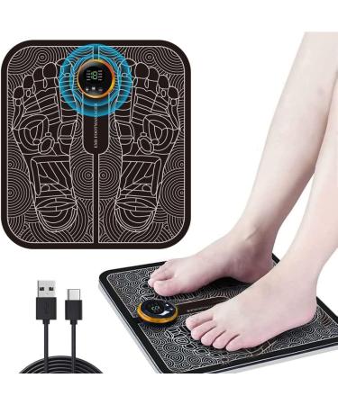Foot Massager USB Rechargeable Feet Massage Machine Foldable Calves Massage Tool with 8 Modes 19 intensities LCD Screen Improves Circulation, Relax Stiffness Muscles, Relieve Feet and Legs Pain