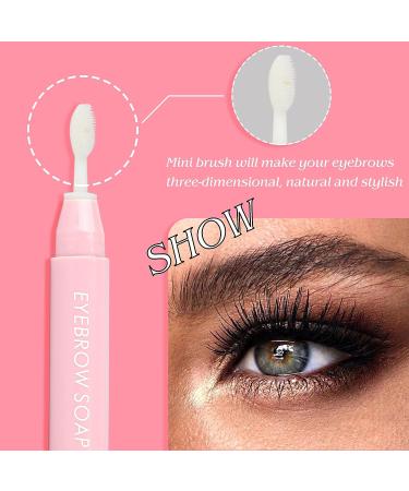 2 in 1 Eyebrow Soap Wax Pen & Gel for Waterproof Brow Styling | Clear 3D Brow Freeze Shaping Gel with Brush - Buy Online on GoSupps.com