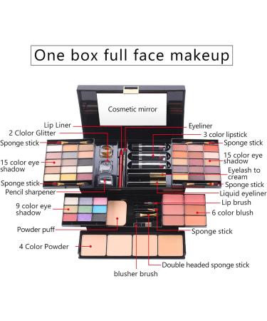 CHSEEO Multi-purpose Makeup Kit - All-in-One Pro Gift Set with Lip Gloss, Blush, and Eyeshadow Palette - Highly Pigmented Cosmetic Collection - Buy Online on GoSupps.com