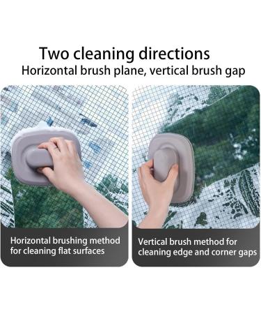 Screen Window Cleaning Brush | Window Cleaner Brush | Handheld Window Cleaner Tool with Fine Bristles for Wet and Dry Dual-Use Rowces Grey - Buy Online on GoSupps.com