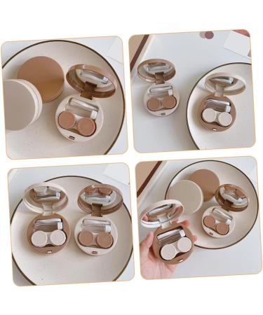 Healvian Lens Holder - 2 Sets Colorful Makeup Container | Miss Delicate ABS Round Lens Case - Perfect for Travel & Organization - Buy Online on GoSupps.com