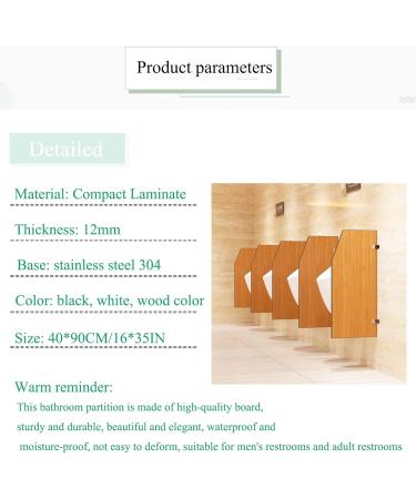 Urinal Screen Toilet Partition Toilet Partition with Urinal Privacy Screen for Men Room Divider Partitions Separator Decorative Panel Screens Urinal Partition Divider Screen Cubicle Panel (Color : 90*40CM/35*16IN*2PCS White - Buy Online on GoSupps.com