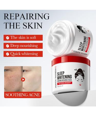 Kojic acid sleeping mask night mask with whitening effect hydrates the skin from within and provides immediate radiance eye cream against dark circles and swelling kojic acid - Buy Online on GoSupps.com