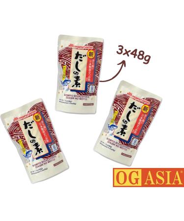MARUTOMO Dashino Moto Pack of 3 Japanese Dashi Powder Portioned for Miso Soup Authentic Umami OG ASIA Taste 144g - Buy Online on GoSupps.com