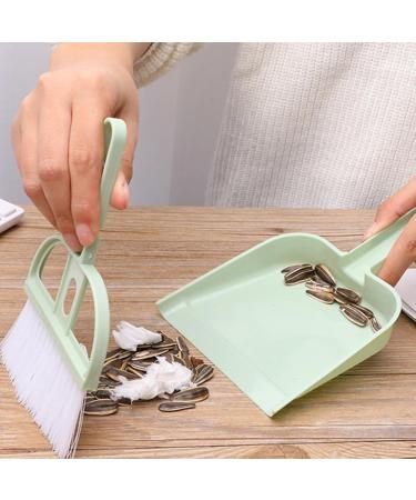 Jextou Small Dustpan and Brush Set Desk Cleaning Set - Portable Hand Cleaning Dustpan and Brush Set for Keyboard Countertop Green - Buy Online on GoSupps.com