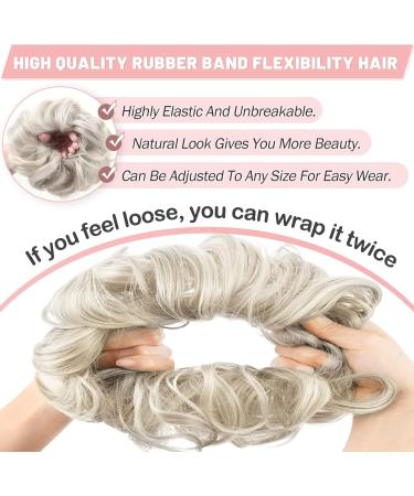 Vlasy Messy Bun Hair Piece | Curly Wavy Scrunchies Extensions Synthetic Chignons | 60g 111# Hair Accessories for Women and Girls - Buy Online on GoSupps.com