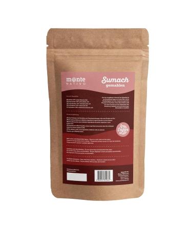 High-Quality Ground Sumach Spice (250g) - Vegan Gluten-Free Ideal for Cooking & Baking | Monte Nativo Turkish Spices - Buy Online on GoSupps.com