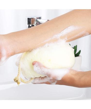 KECUCO 3 Pcs Bath Sponge Set - Large Shower Pouf for Exfoliating - Body Wash Loofah Scrubber for Men, Women, Teenagers - Buy Online on GoSupps.com