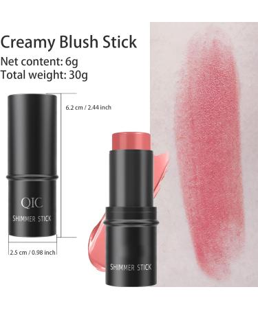 Creamy Blush Stick Highlighter Contour Stick Matte Cream Blush Makeup Waterproof Long-lasting - 1.00 g (Pack of 1) - Buy Online on GoSupps.com