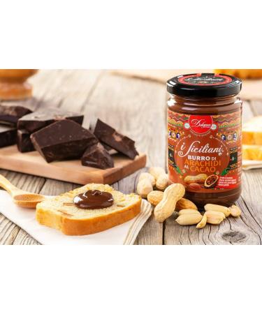 Dolgam I Siciliani Peanut Butter with Cocoa Peanut Butter Sicilian Specialties 300g Glass Jar Gluten Free Spreadable Cocoa Butter - Buy Online on GoSupps.com