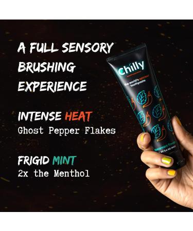 Chilly Spicy Whitening Toothpaste with Natural Spearmint & Ghost Pepper Flakes - SLS Free (Pack of 2) - Buy Online on GoSupps.com