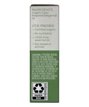 Aura Cacia Organic Bergamot Essential Oil 0.25 Fz - Buy Online on GoSupps.com