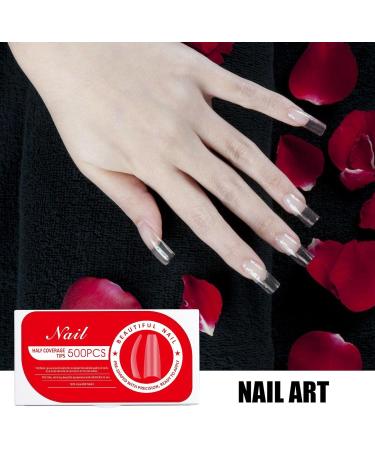 Nail Extension Kit Artificial Gel Extension Nails for Women | Fake Nail Kit Matte Nail Tips Frosted for Manicure Salon 02 - Buy Online on GoSupps.com