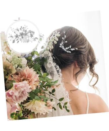 Beavorty Bridal Hair Comb Clip Wedding Hair Accessories Tiara Hair Side Comb Rhinestone Hair Decoration Bridal Hair Accessories Rhinestones Hand Drill The Flowers Bride - Buy Online on GoSupps.com