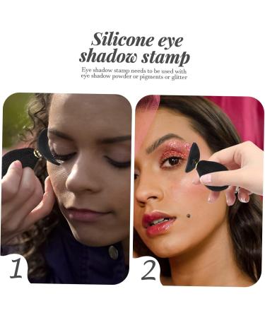 FRCOLOR 2pcs Eye Shadow Stamp Makeup Tools Eyeshadow Seal Cut Women Makeup Using Supply The Lazy Make up 1 count (Pack of 1) Blackx2pcs - Buy Online on GoSupps.com