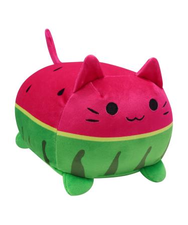 Desdfcer pillow for cats plush - 3D cute cat pillow plush toys plush toys - kawaii cat pillow plush - cat pillows plush for all age groups 8in watermelon cat