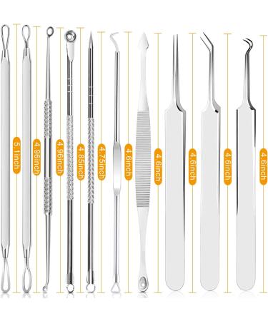 Boxoyx Blackhead Remover Tool Set - 10 Pcs Professional Pimple Extractor Kit for Acne Removal - Buy Online on GoSupps.com
