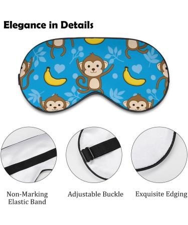 Monkeys and Bananas Soft Sleep Mask - Adjustable Eye Cover for Effective Shading | Funny Blindfold for Men & Women - Perfect for Travel & Sleep - Buy Online on GoSupps.com