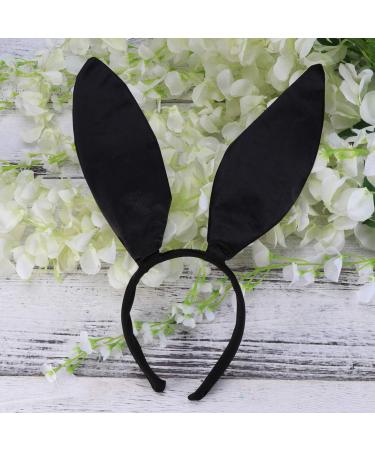 FRCOLOR Bunny Ears Headband Black Rabbit Ear Hair Hoop Bunny Headwear for Halloween Easter Masquerade Party Cosplay Hair Accessories - Buy Online on GoSupps.com