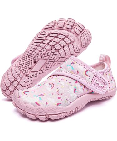 Racqua Toddler Water Shoes Quick Dry Barefoot Aqua Shoes - Pink Unicorn (Size 9 Toddler/Little Kid) - Buy Online on GoSupps.com