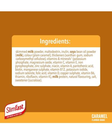 SlimFast Balanced Meal Shake Caramel Flavour - 16 Servings, 584g - High Fibre, Vitamins & Minerals - Meal Replacement for Balanced Diet Plan - Buy Online on GoSupps.com