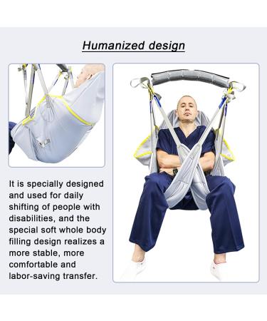 Divided Leg Sling for Elderly Disabled Patient Lift Slings Full Body Patient Lift Sling with Head Support Shower Sling Transfer Lift Sling for Bariatric and Disabled 507lb Weight Capacity Green L Green Large - Buy Online on GoSupps.com