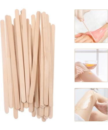 Nolitoy 100 Pcs Wax Stick Applicators - Wooden Spatula for Body Legs Face & Eyebrow Hair Removal - Buy Online on GoSupps.com