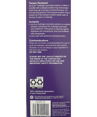 Up&Up Cleaning and Disinfecting Lens Care System - 3% Hydrogen Peroxide Solution, 2x12 Fl Oz with Contact Cases - Buy Online on GoSupps.com