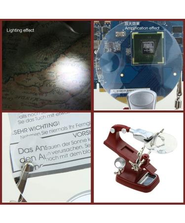 ES for Hobbies Reading Magnifier Illuminated Desktop 2LED Lighting Auxiliary Clip Reading Magnifier Can Be Used for Reading and Equipment Maintenance for The Elde Better Life - Buy Online on GoSupps.com