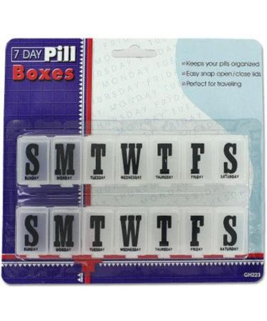 MEDca 7-Day Pill Organizer - Weekly Pill Planner (Pack of 2) for Easy Medication Management - Ideal for International Shipping - Buy Online on GoSupps.com