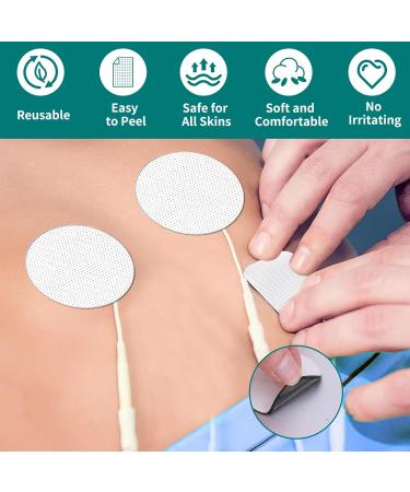 Sunjuly TENS Electrodes Pads - 20 Self-Adhesive Reusable 5x5 cm for Pain Therapy - Compatible with Most TENS EMS Devices - Buy Online on GoSupps.com