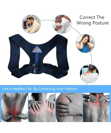 CMC-PROGEAR Posture Corrector | Adjustable Upper Back Brace for Men and Women | Posture Support Shoulder Straps | Back Straightener for Hunchback Correction - Buy Online on GoSupps.com