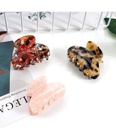 Medium Leopard Print Hair Claw Clip | Non-Slip Fashion Accessory for Teens & Women - Pink - Buy Online on GoSupps.com