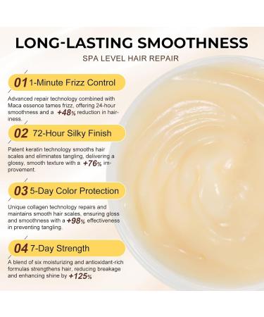 Collagen Hair Mask Deep Repair Revitalizing Hair Mask Leaves Hair Moisturized Easy to Style Smooth and Shine Suitable for All Hair Types - Buy Online on GoSupps.com