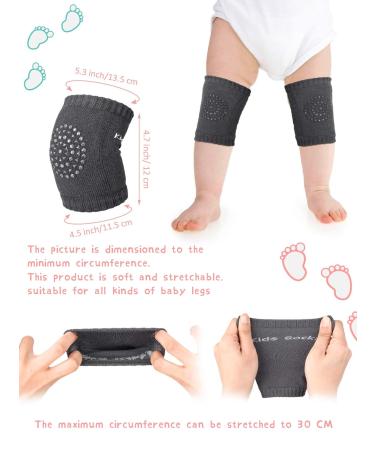 SATINIOR 6 Pairs Anti-Slip Baby Knee Pads in Black, Green, Gray, Blue - Toddler Leg Warmers for Crawling - Knee Protectors for Toddlers - Buy Online on GoSupps.com