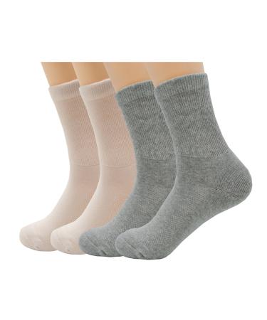 Diabetic Socks Super Stretch Comfortable for Men and Women Multi-4 Pairs