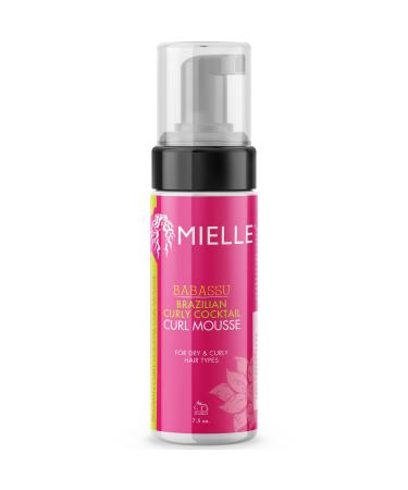 Mielle Organics Babassu Brazilian Curly Cocktail Curl Mousse for Dry & Curly Hair Types, Mousse for Frizzy Hair, 7.5 Ounces