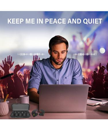 Silicone Ear Plugs for Sleeping - 6 Pairs, Noise Cancelling & Reusable - Ideal for Work, Study, Snoring, Shooting, Concerts - Black - Buy Online on GoSupps.com
