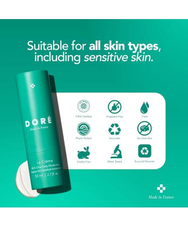 Dor - La Cr me All-In-One Daily Moisturizer Refill Hydrating Face Moisturizer for Dry & Sensitive Skin Barrier Repair Ultra Moisturizing Cream Facial Lotion for Women & Men (1.7 fl oz | 50 ml) - Buy Online on GoSupps.com