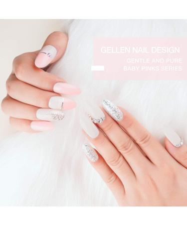 Gellen Baby Pinks Colors Gel Nail Polish Set - Pure Adorable 6 Colors Soak Off UV Home Gel Manicure Kit Baby Pinks Series - Buy Online on GoSupps.com