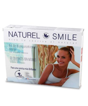 Natural Smile. Teeth whitening kit with light activator 100% natural and vegan. Immediate result
