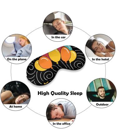 Happy Birthday Balloon Sleep Mask | Adjustable Eye Cover for Sleeping | Blocks Light for Night Travel and Nap | Men and Women - Buy Online on GoSupps.com