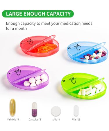 GIIYAA Monthly Pill Organizer - 2 Times a Day 31 Day AM/PM Pill Box for Traveling - 35 Detachable Compartments (Rainbow) - Buy Online on GoSupps.com