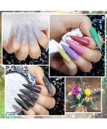 Supwee 10ml Reflective Glitter Gel Nail Polish - Silver Sparkling Diamond Soak Off UV Gel - Buy Online on GoSupps.com